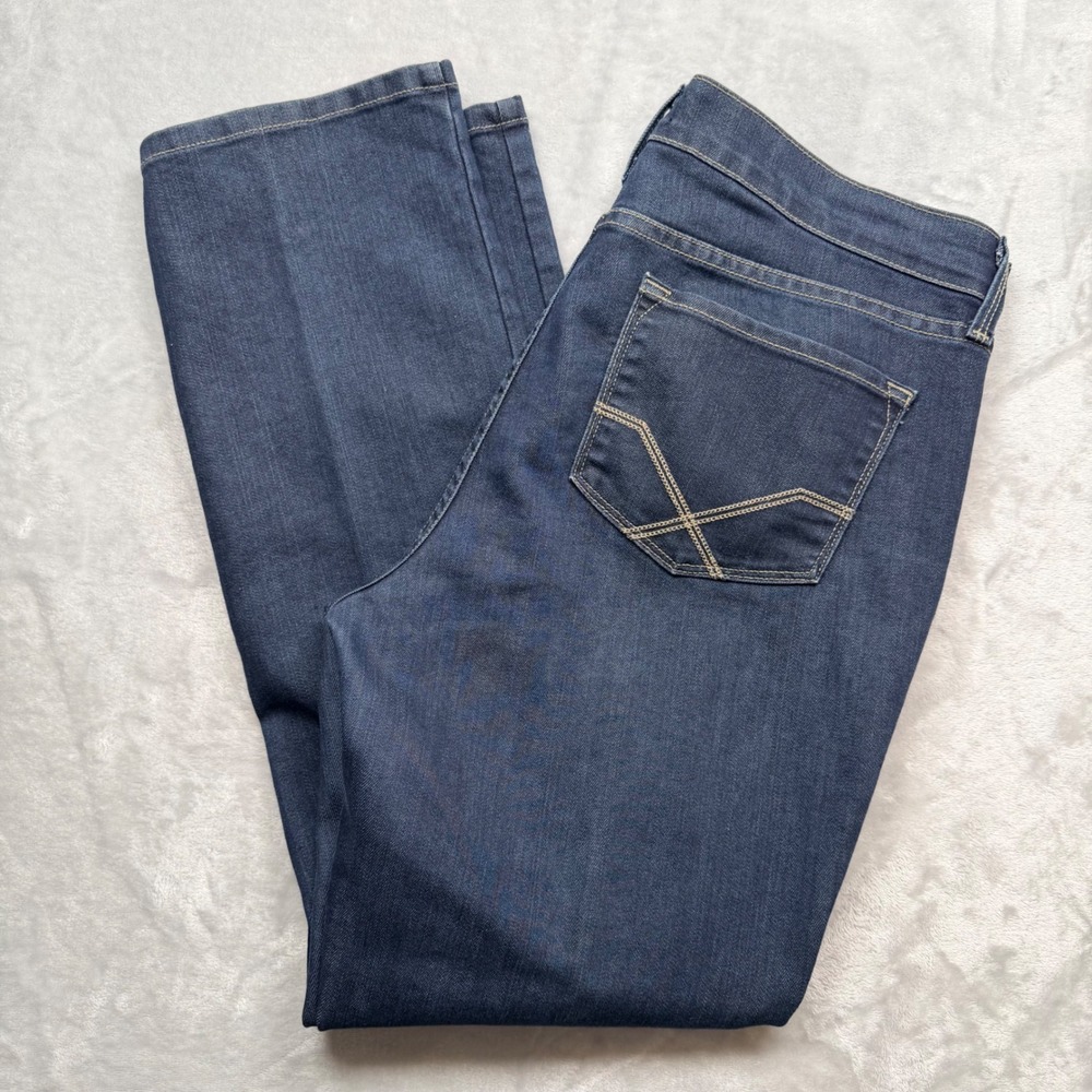NYDJ Not Your Daughters Jeans 14P Dark Wash Straight Leg Lift Tuck Denim USA 29"